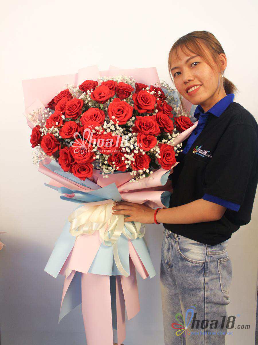 bó hoa tặng vợ